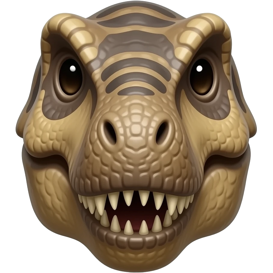 Trex Head 25 years old straight front head closed mouth emoji
