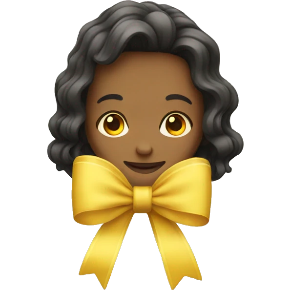 Yellow bow emoji