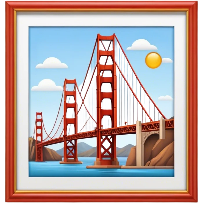 Cinematic Realistic Golden Gate Bridge Emoji emoji