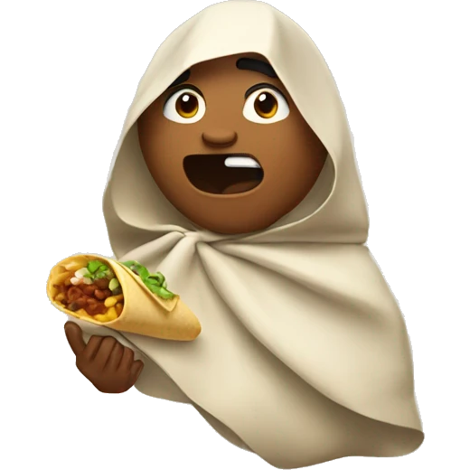 mexican eating burrito emoji