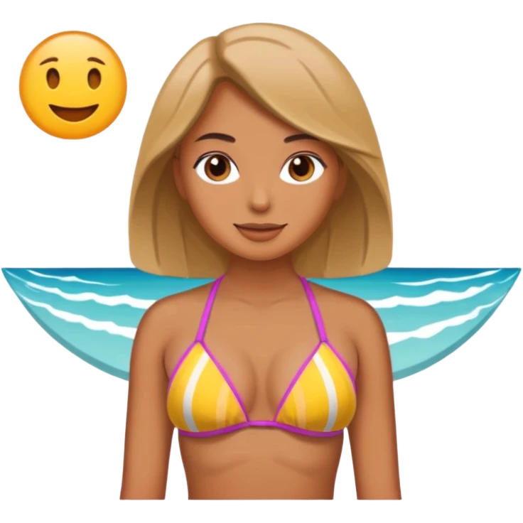 women in bikini full view emoji