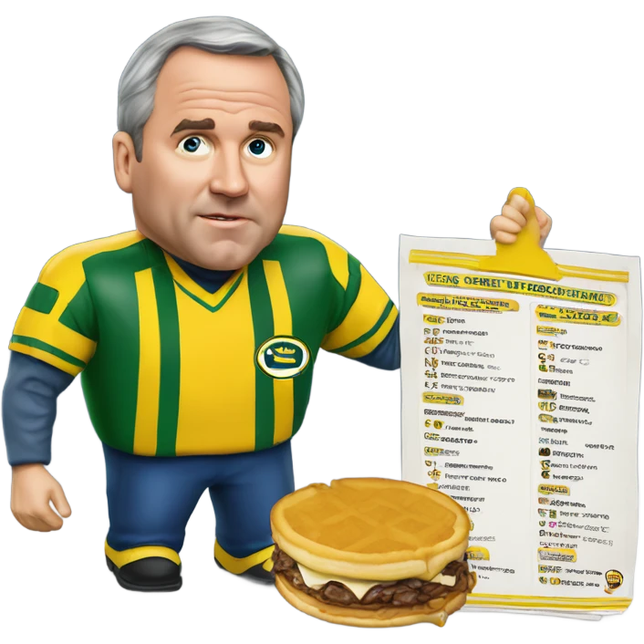 Mike McCarthy with Waffle House menu emoji