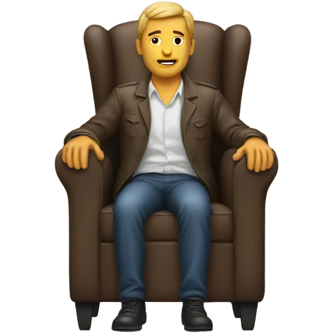 Man sitting in chair emoji
