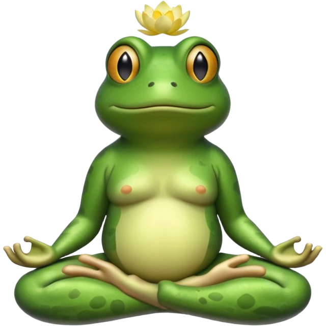 Meditating frog emoji
