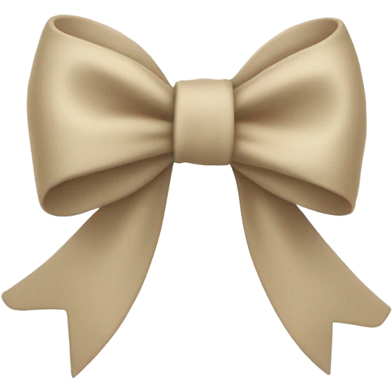 Beige bow emoji