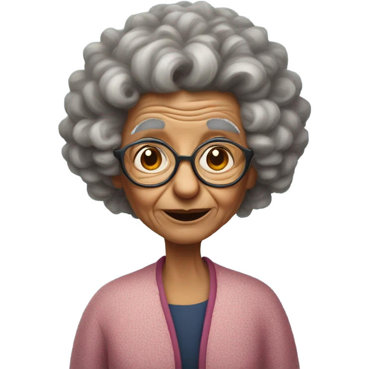 Weird old lady emoji