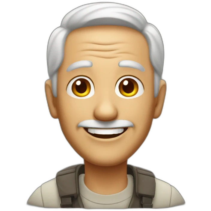 very happy older man  emoji
