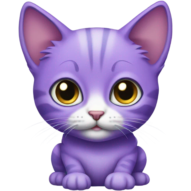 Purple kitten emoji