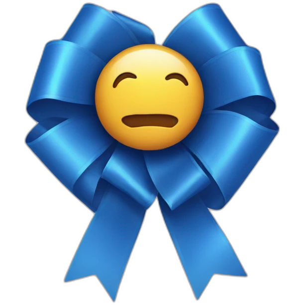 blue ribbon emoji