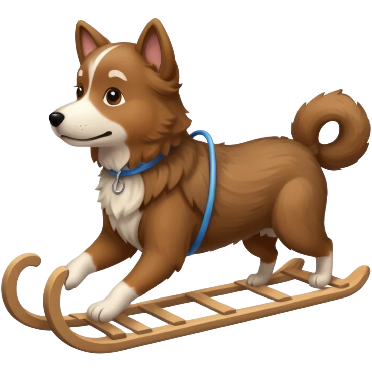 dog with Sled  emoji