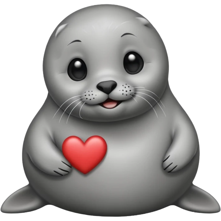 Happy seal in love emoji
