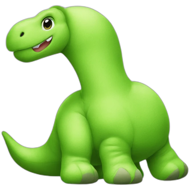 H&M green brontosaurus cuddly toy emoji