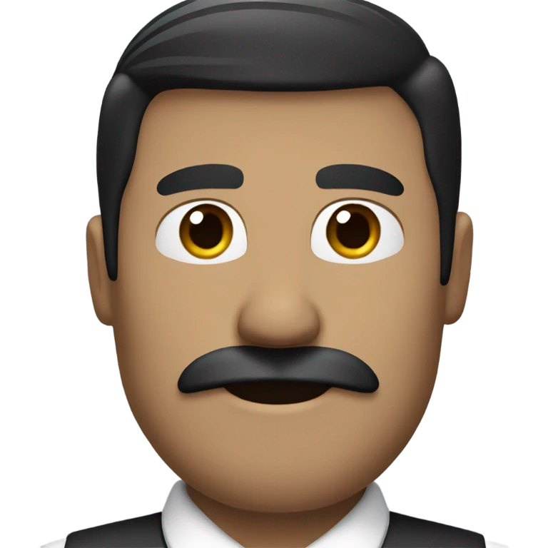 White guy with black hair a combover and trapezoid mustache emoji