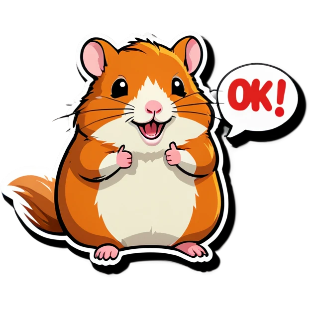 Hamster saying “OK” emoji