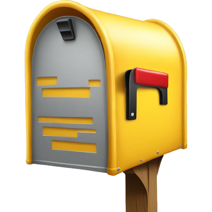 yellow overstuffed mailbox emoji