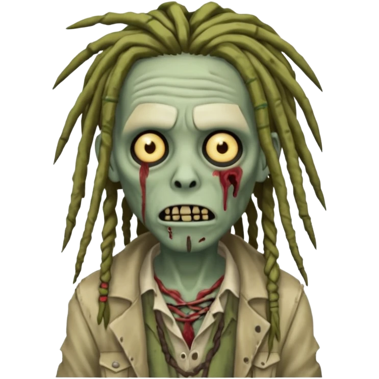 Zombie with dreads emoji