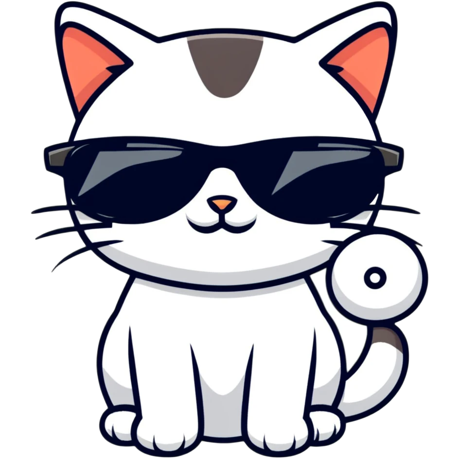 Cat with sunglasses emoji