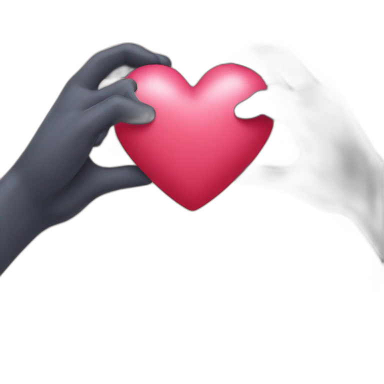 Coeur avec la main emoji