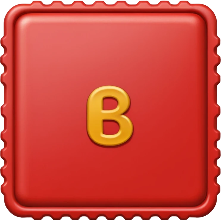 make me a stamp with the emoji B on it emoji