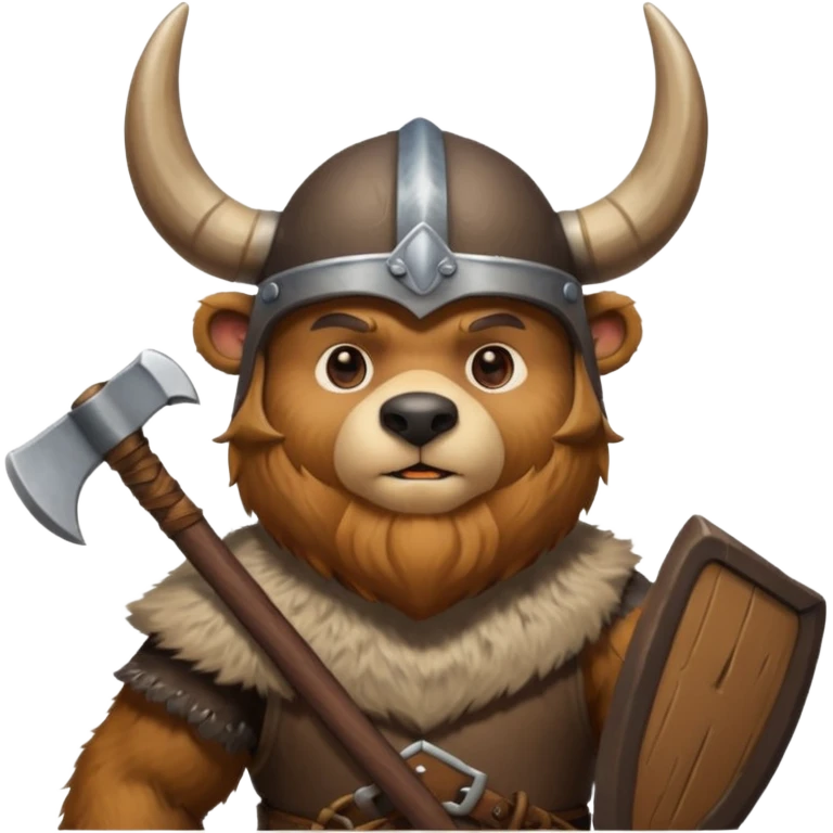 Bear viking emoji
