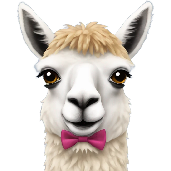 Llama with a Bow tie emoji