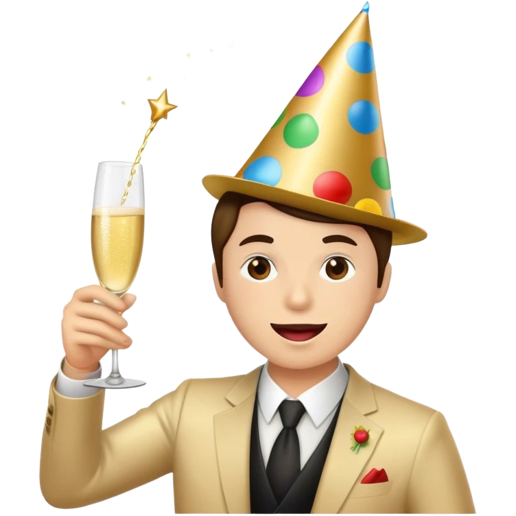 cautiously celebrating emoji