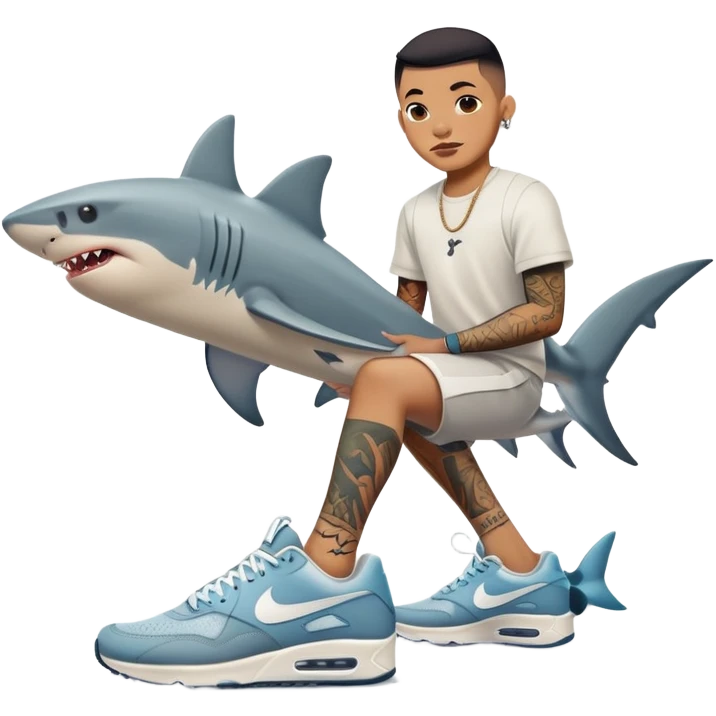 Tiburon con bambas nike emoji