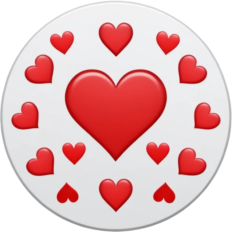 Round of hearts emoji