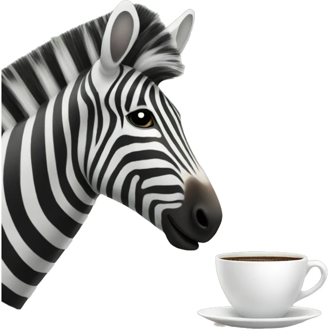 zebra drinking coffee emoji