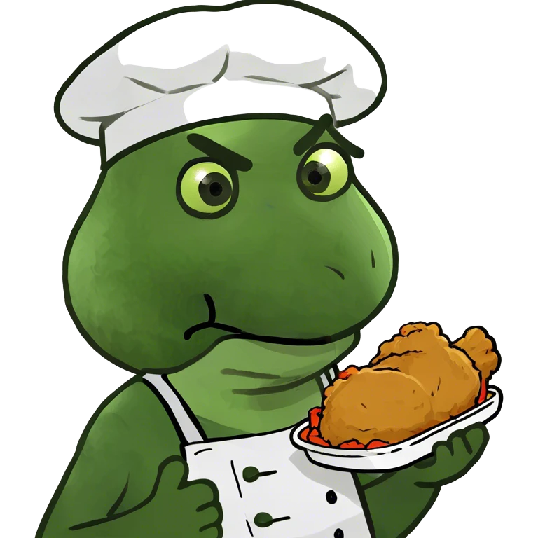 Guy eating fried chicken emoji