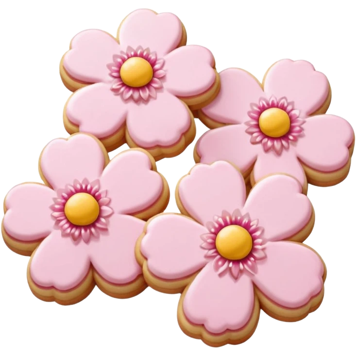 Cherry blossom shaped cookies  emoji