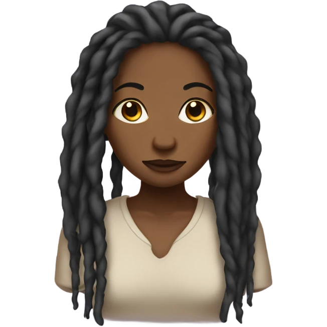 Blacknwoman with dreads emoji
