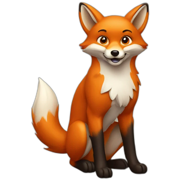 playing fox emoji