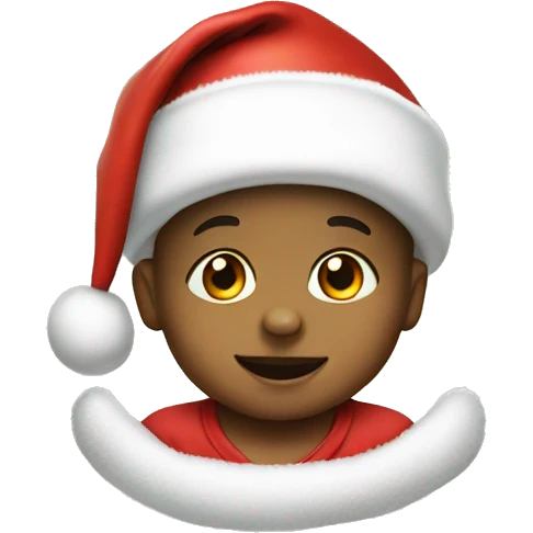 Baby with Santa hat emoji
