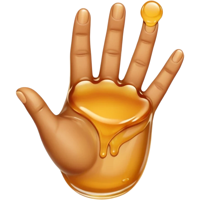 a hand with 2 fingers out and a sticky liquid on them emoji