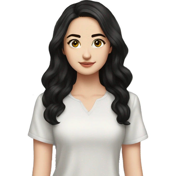 Hania amir, teen, full body, aesthetic, well detailed, black hair emoji