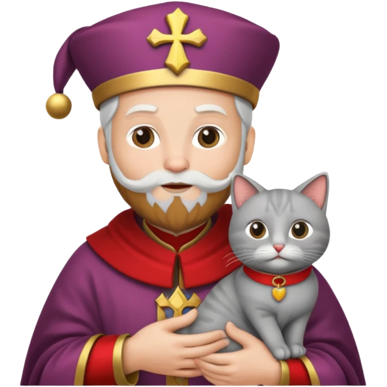 sinterklaas maar hij houd een kat vast emoji