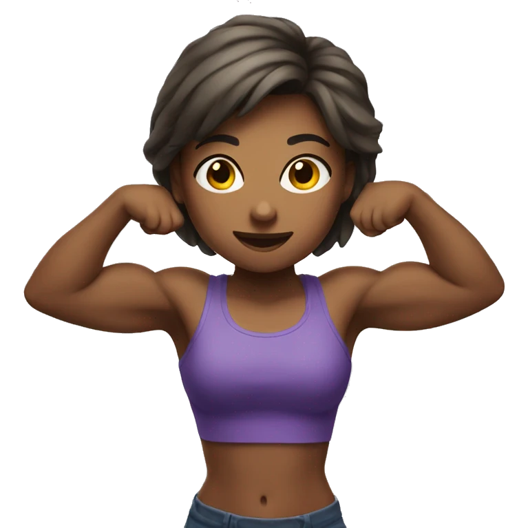 Girl flexing emoji