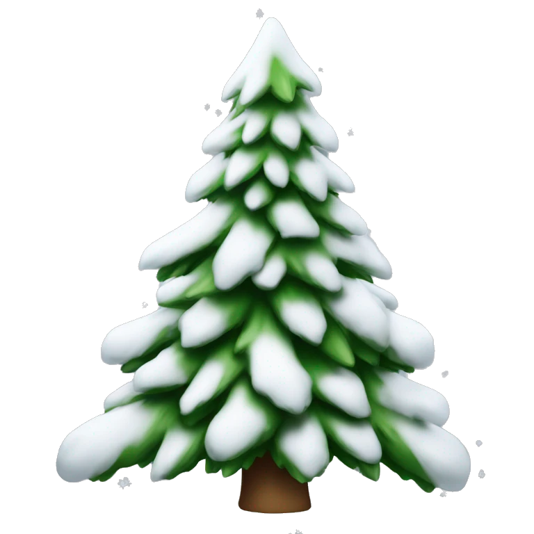 sapin de Noël avec neige  emoji