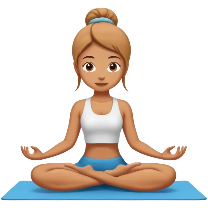 Girl doing yoga  emoji