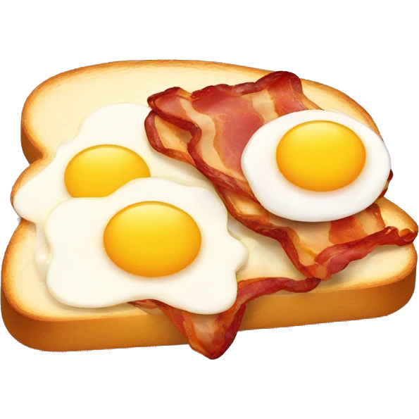eggs and bacon and toast emoji
