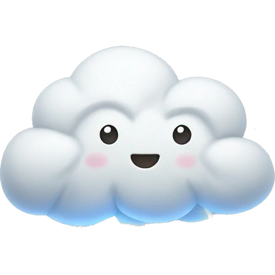 snow cloud with lightning  emoji
