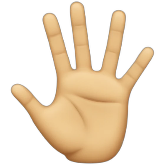 The two-hand glue with just the middle and index fingers raised emoji