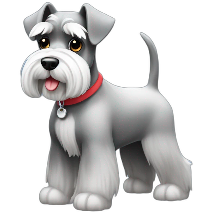 miniature schnauzer big salt and pepper emoji