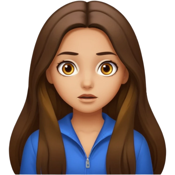 pretty long hair girl middle parted, amazed, good clothes, tanned, baddie, RELLY PREETY emoji