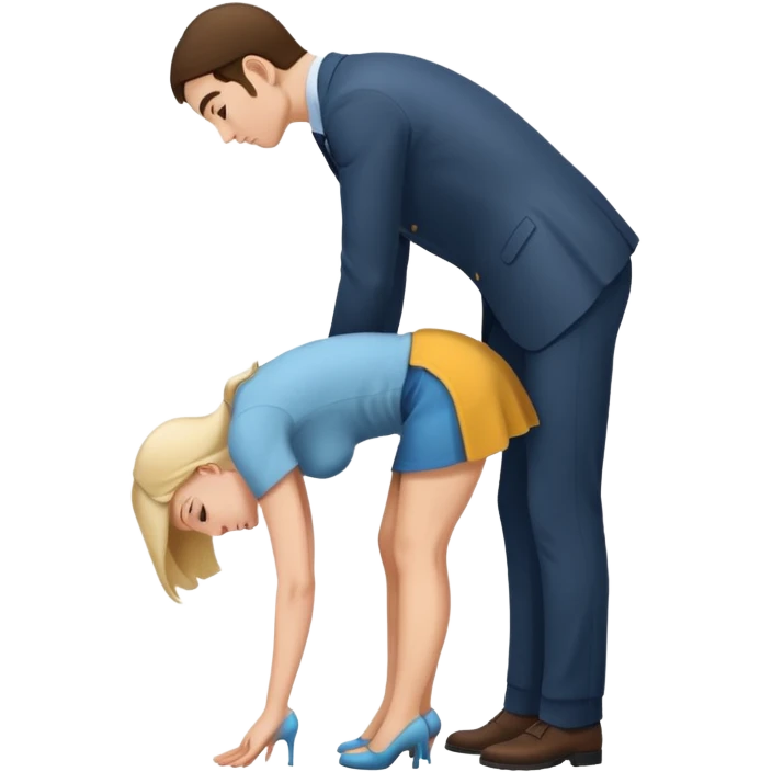 Woman bent over man from behind giving it to her emoji