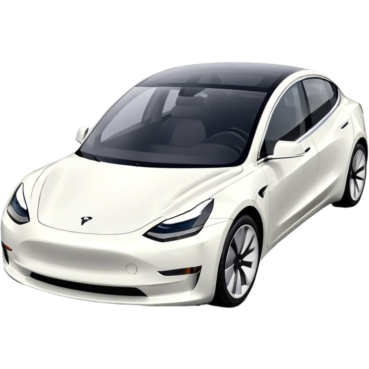 Tesla Model 3 - Tesla (Model Year: 2021) (Iconic colour: White) emoji