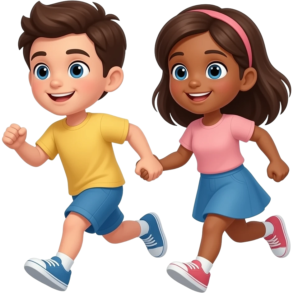 fesme uns nen i una nena mig castanys que tinguin els ulls blaus corrents i que siguin germans emoji