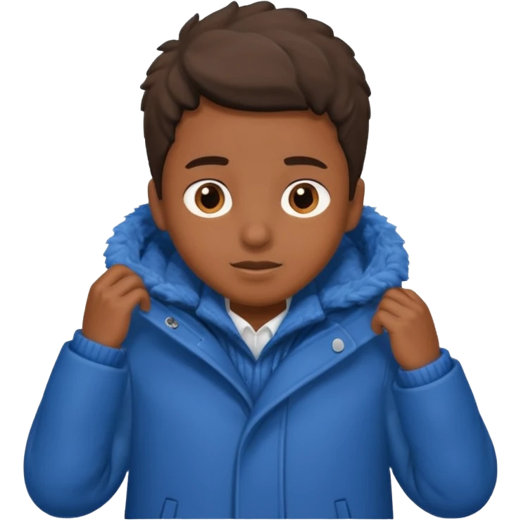 emoji- of a boy putting on his coat emoji