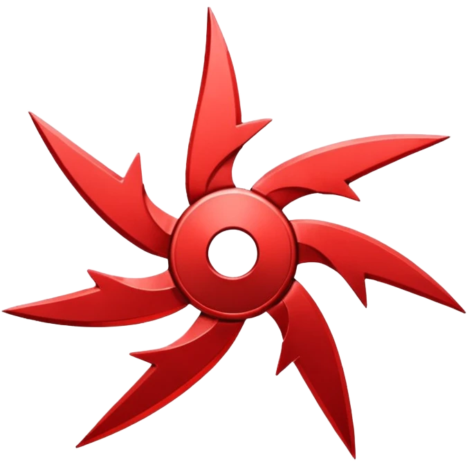 red shuriken emoji emoji